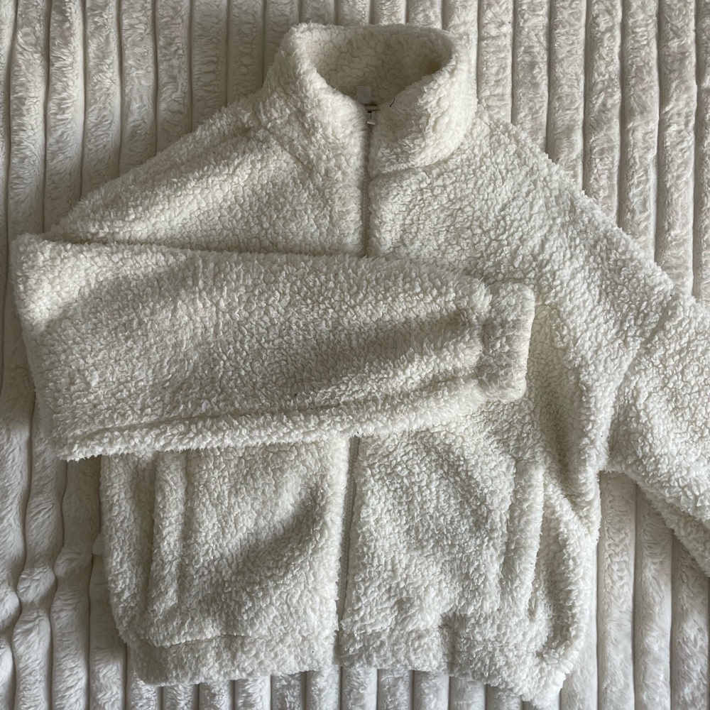 White sherpa jacket